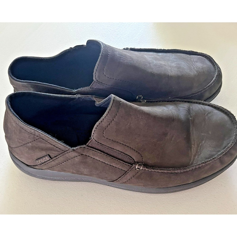 Crocs Loafers Men 12 Santa Cruz Canvas Slip On Comfort Shoes Boat Resort Travel